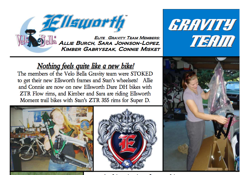 Velo Bella-Ellsworth Gravity Newsletter