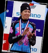 Andi on the podium5th place, Women 40-44 Cyclocross Nationals