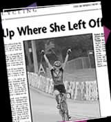 Northwest Arkansas Reporter - front page story of Lynn's win 