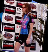 Jen on the podium for her 8th place finish in the Women 3/4!!